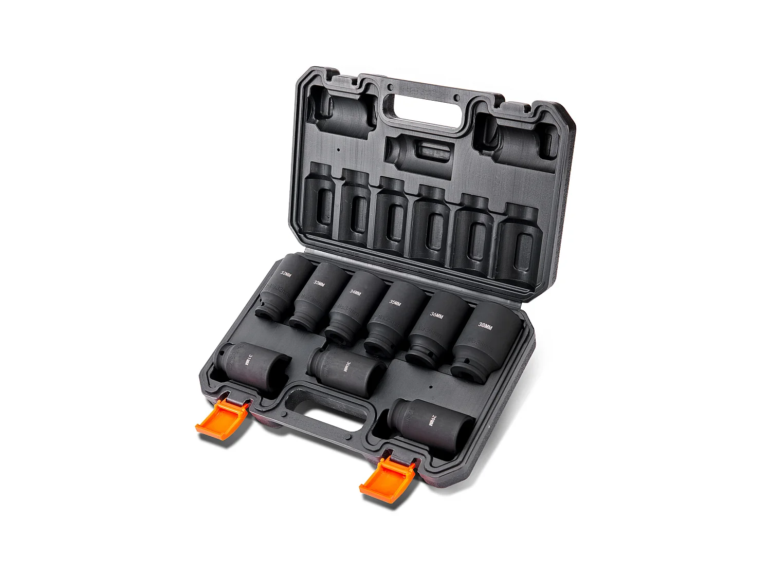 Jeu de Douilles à Choc SucceBuy Jeu de Douilles à Choc 9 Pièces 6 Pans Entraînement 1.27 cm Kit d'Outils à Cliquet