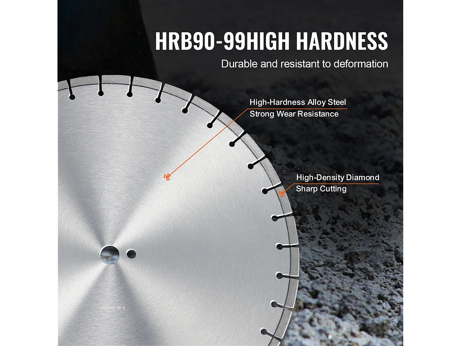 Diamantblad SucceBuy, Diamant-Snijblad, 50.8 cm, Diamantblad voor Betonzaag met Platte Tanden