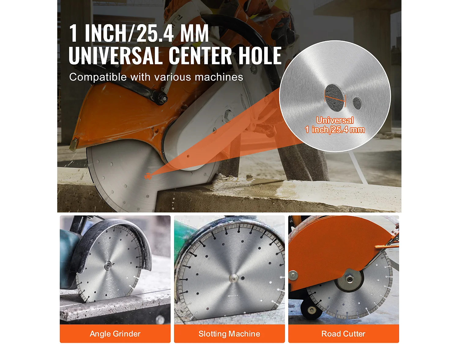 Lama Diamantata SucceBuy 36 cm, Lama di Seghetta per Cemento Uomo/Seco, Denti Ondulati