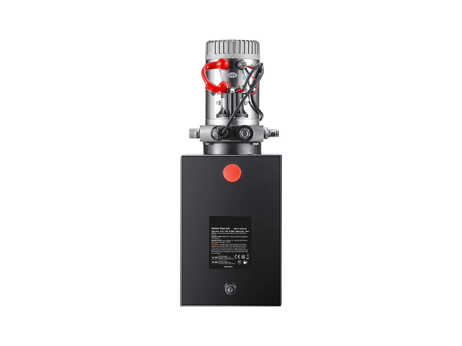 Pompa Idraulica SucceBuy Pompa Idraulica da 22.02 L, Centralina Idraulica a Semplice Effetto per Rimorchio Ribaltabile, 12V CC