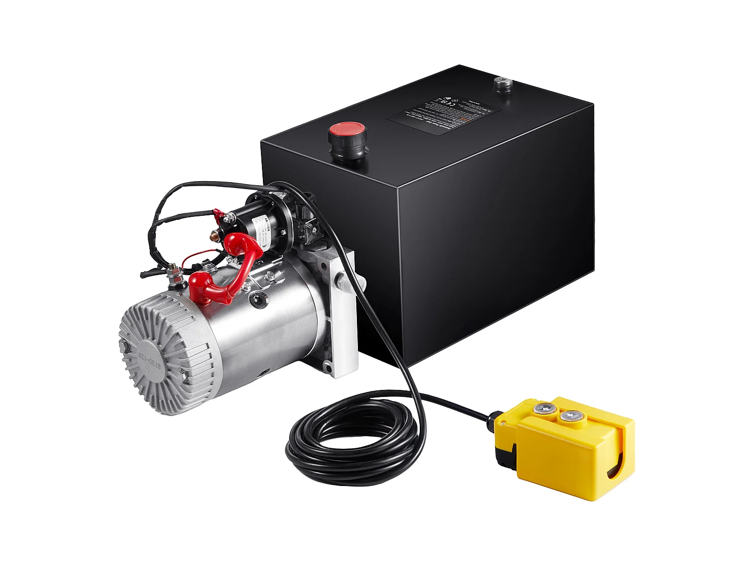 Pompa Idraulica SucceBuy Pompa Idraulica da 22.02 L, Centralina Idraulica a Semplice Effetto per Rimorchio Ribaltabile, 12V CC