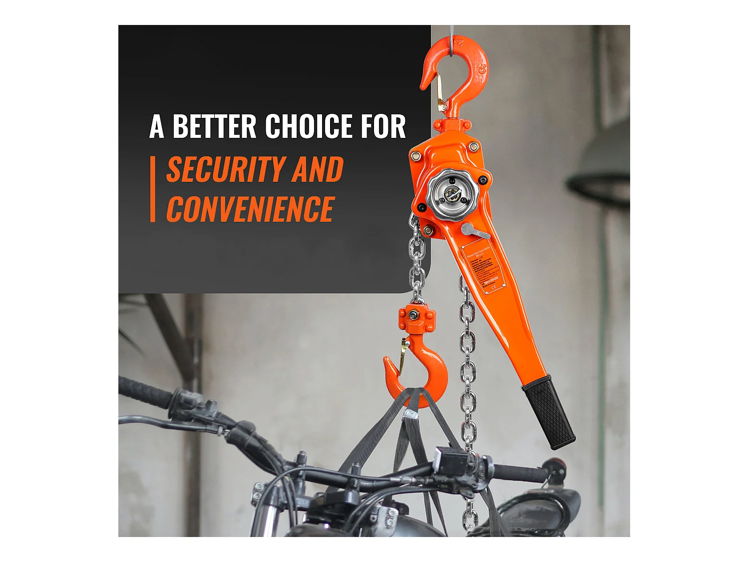 Treuil, SucceBuy Palan à Chaîne à Levier, Capacité de 1,5 Tonne, Élèvateur à Cliquet G80 de 5,8 m