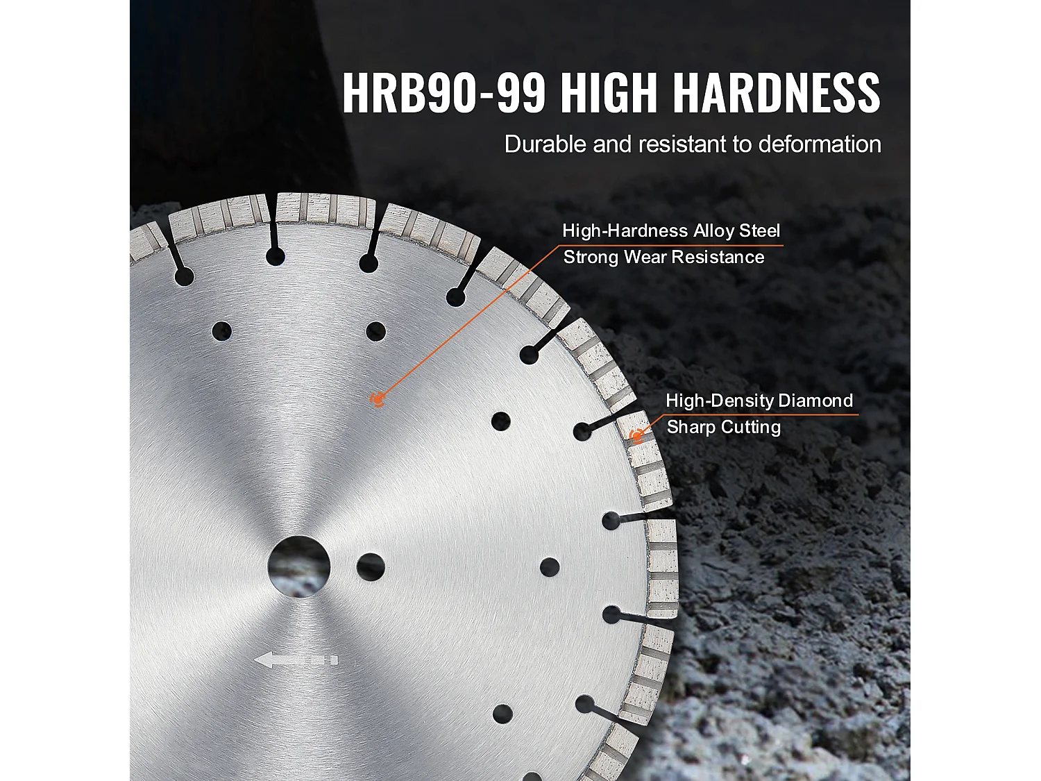 Diamantsägeblatt SucceBuy 30.5 cm, Wellendrähte von 1.2 cm, Nass/Trocken