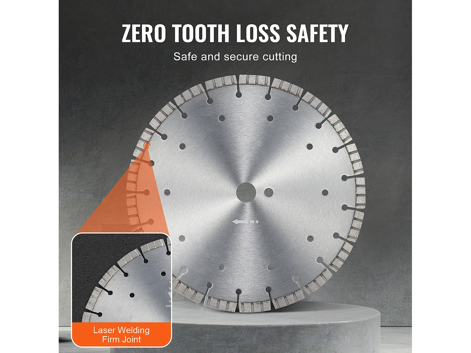 Diamantsägeblatt SucceBuy 30.5 cm, Wellendrähte von 1.2 cm, Nass/Trocken