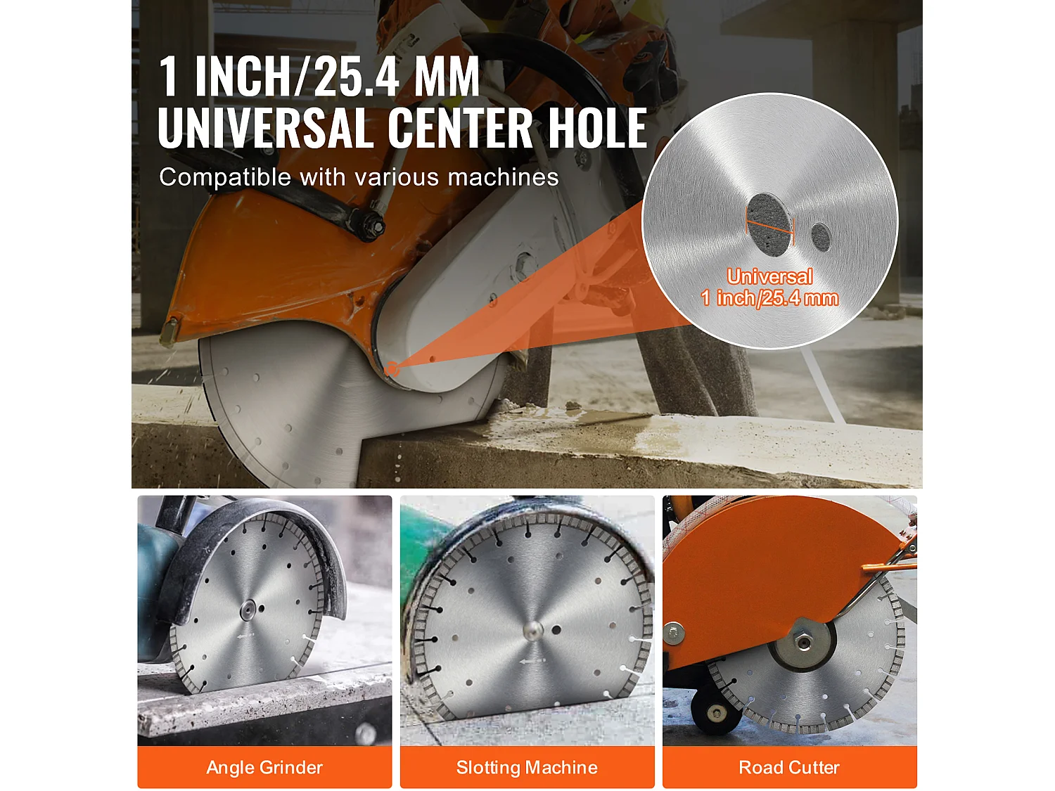 Diamantsägeblatt SucceBuy 30.5 cm, Wellendrähte von 1.2 cm, Nass/Trocken