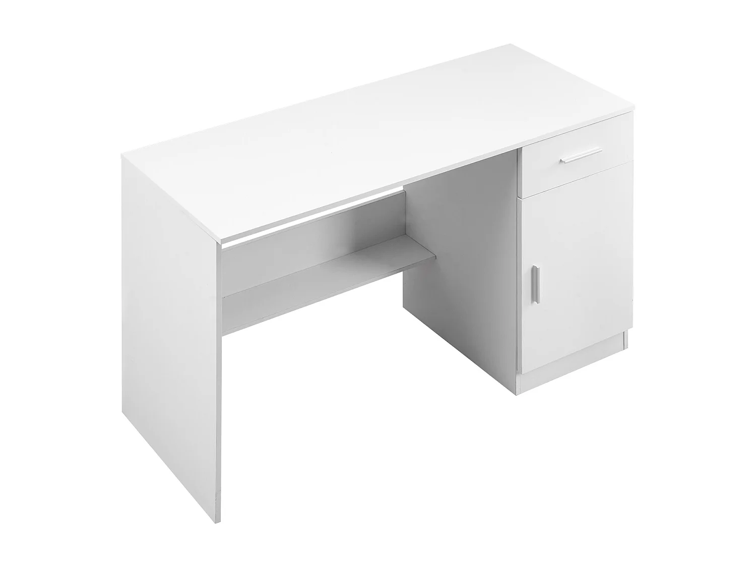 Kleiner Computertisch SucceBuy, 105 cm mit Schublade, für Schlafzimmer, Weiß, zum Aufbewahren von Büchern, Dokumenten und Büromaterial