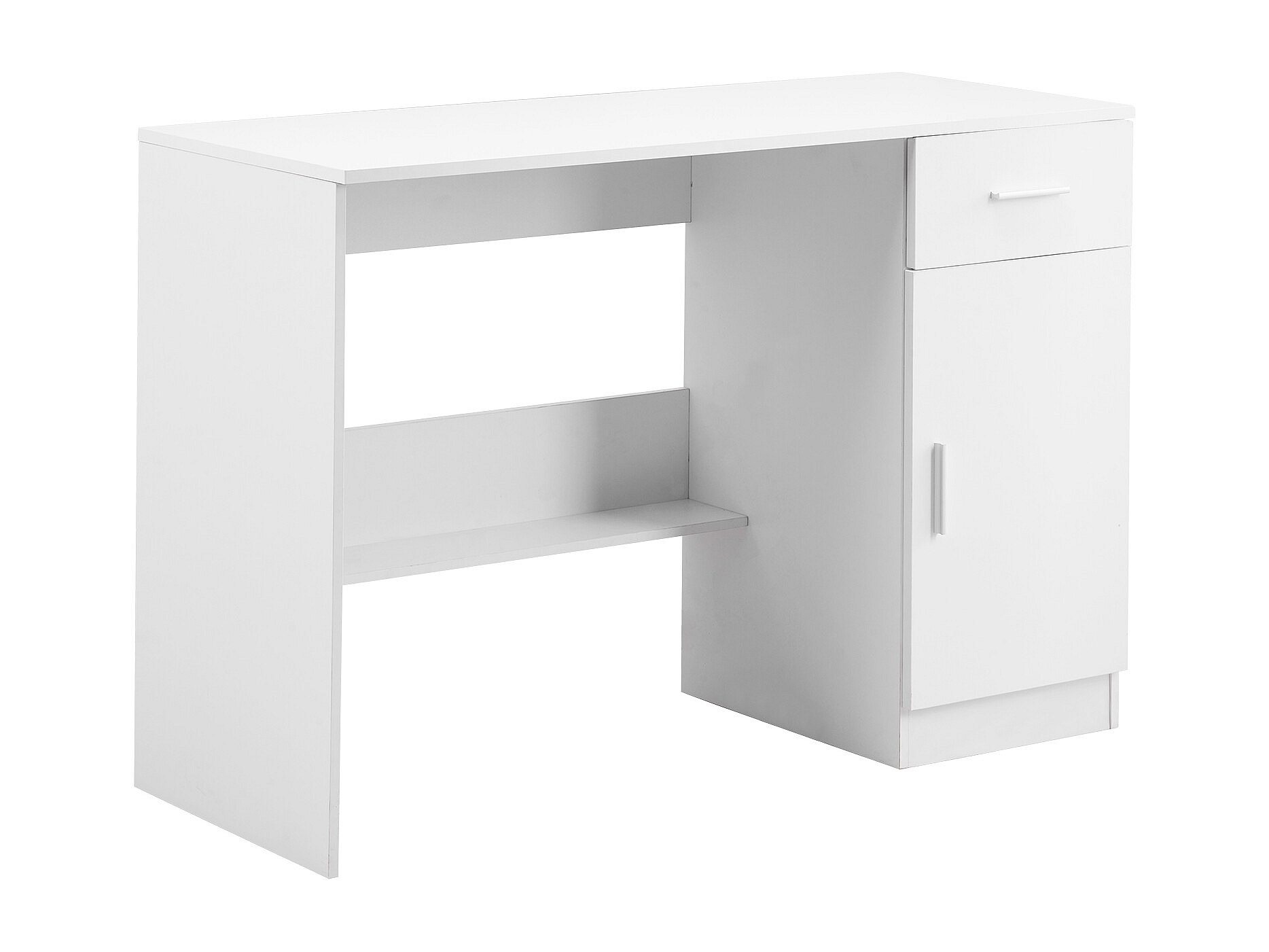 Scrivania Piccola 80 Cm Con 2 Cassetti In Tessuto | Tavolo Studio Nero Per Camera Da Letto E Ufficio