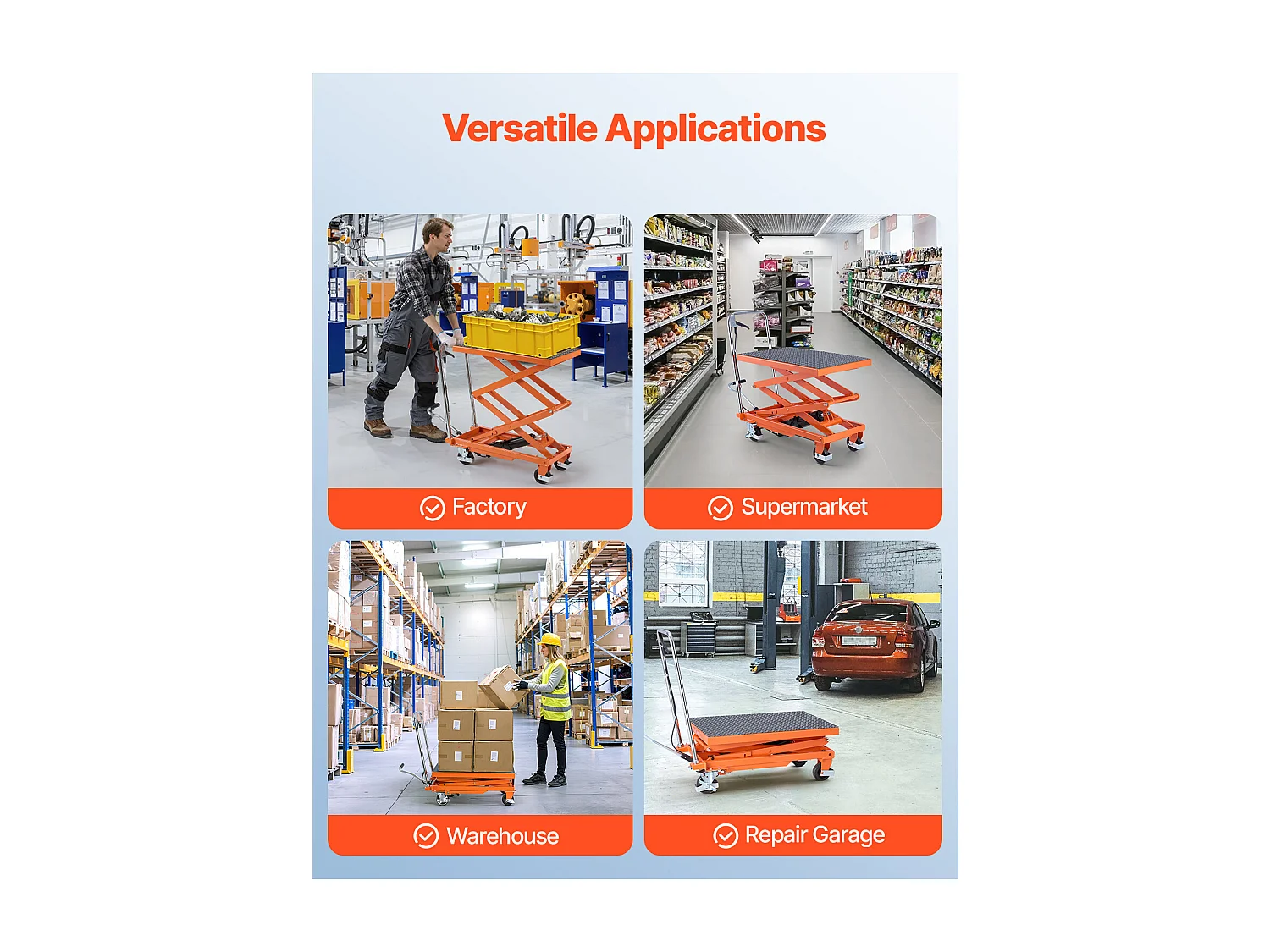 Stół Podnoszący, SucceBuy 1 200 mm Hydrauliczny Stół Podnoszący o Nośności 226,8 kg, Ręczny Wózek Nożycowy, Podkładka Antypoślizgowa