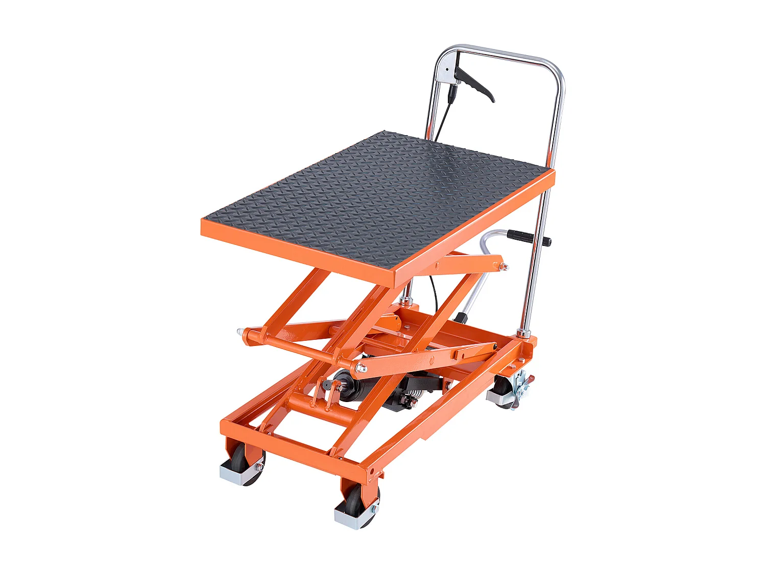 Stół Podnoszący, SucceBuy 1 200 mm Hydrauliczny Stół Podnoszący o Nośności 226,8 kg, Ręczny Wózek Nożycowy, Podkładka Antypoślizgowa