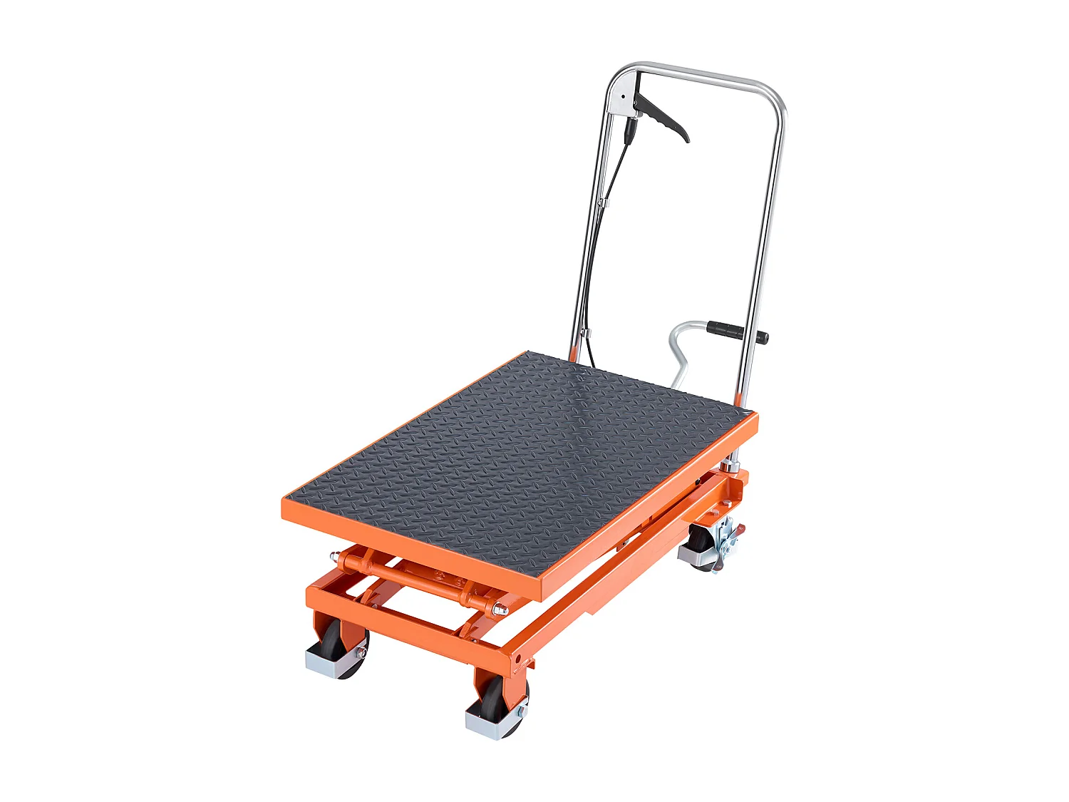 Stół Podnoszący, SucceBuy 1 200 mm Hydrauliczny Stół Podnoszący o Nośności 226,8 kg, Ręczny Wózek Nożycowy, Podkładka Antypoślizgowa