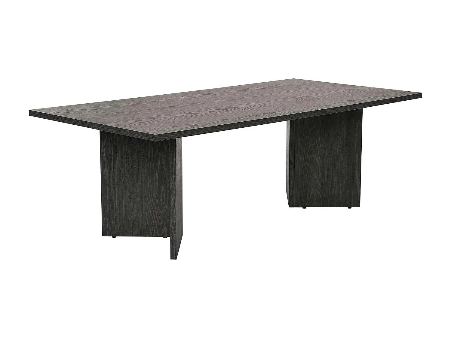 Table basse moderne effet bois noir - pieds en V MARFA