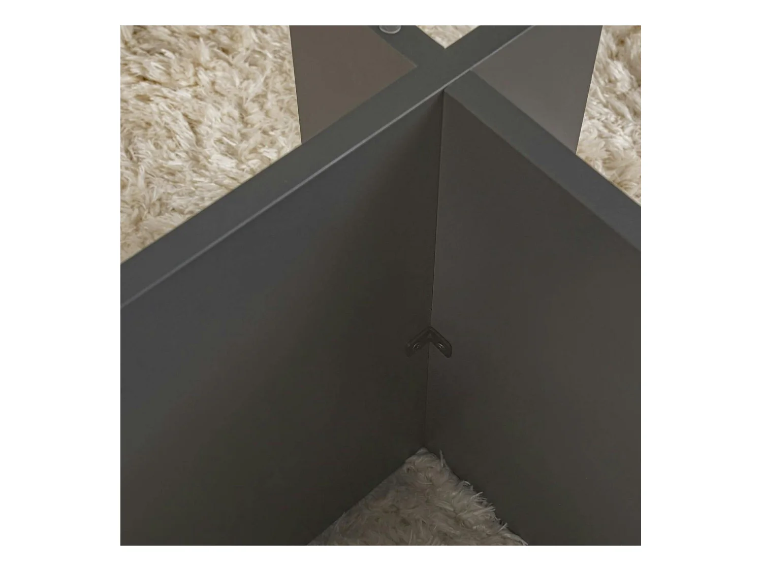 Table basse verre déstructurée – anthracite, H. 40 cm SALTA