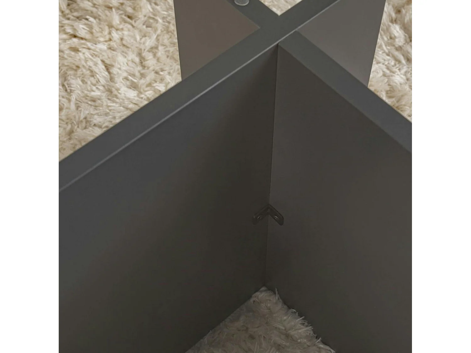 Table basse verre déstructurée – anthracite, H. 40 cm SALTA