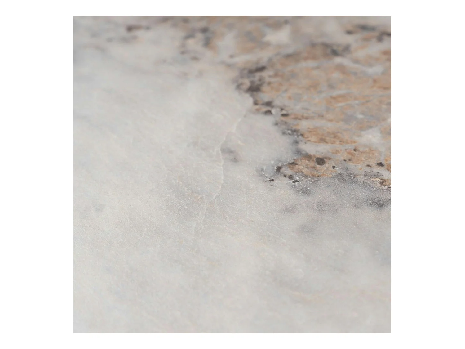 Table basse carrée design effet marbre blanc MARFA