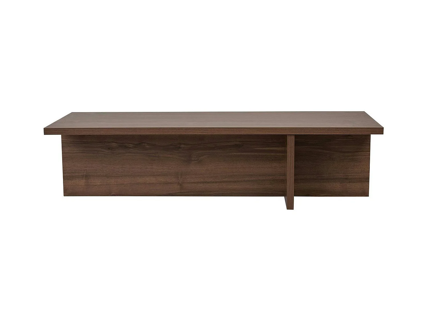 Table basse moderne minimaliste - effet bois de noyer MARFA