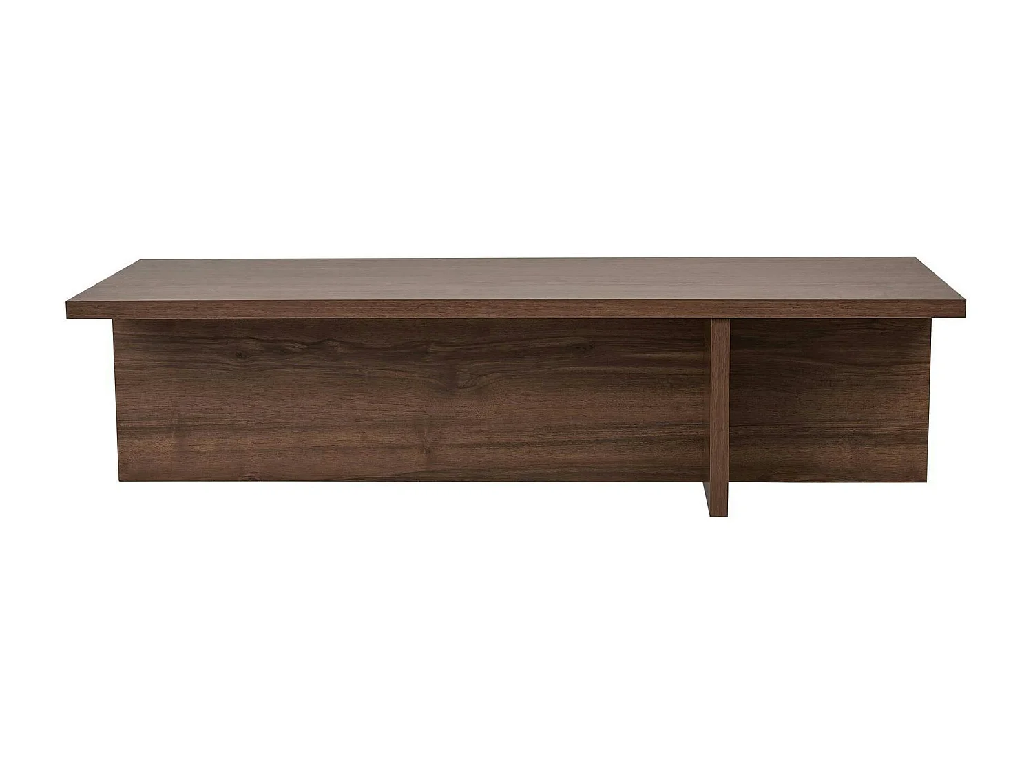 Table basse moderne minimaliste - effet bois de noyer MARFA