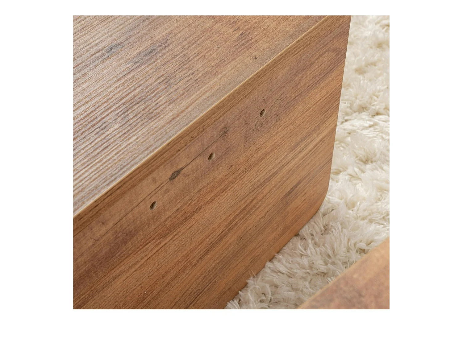 Table basse moderne effet bois de pin - 2 hauteurs MARFA