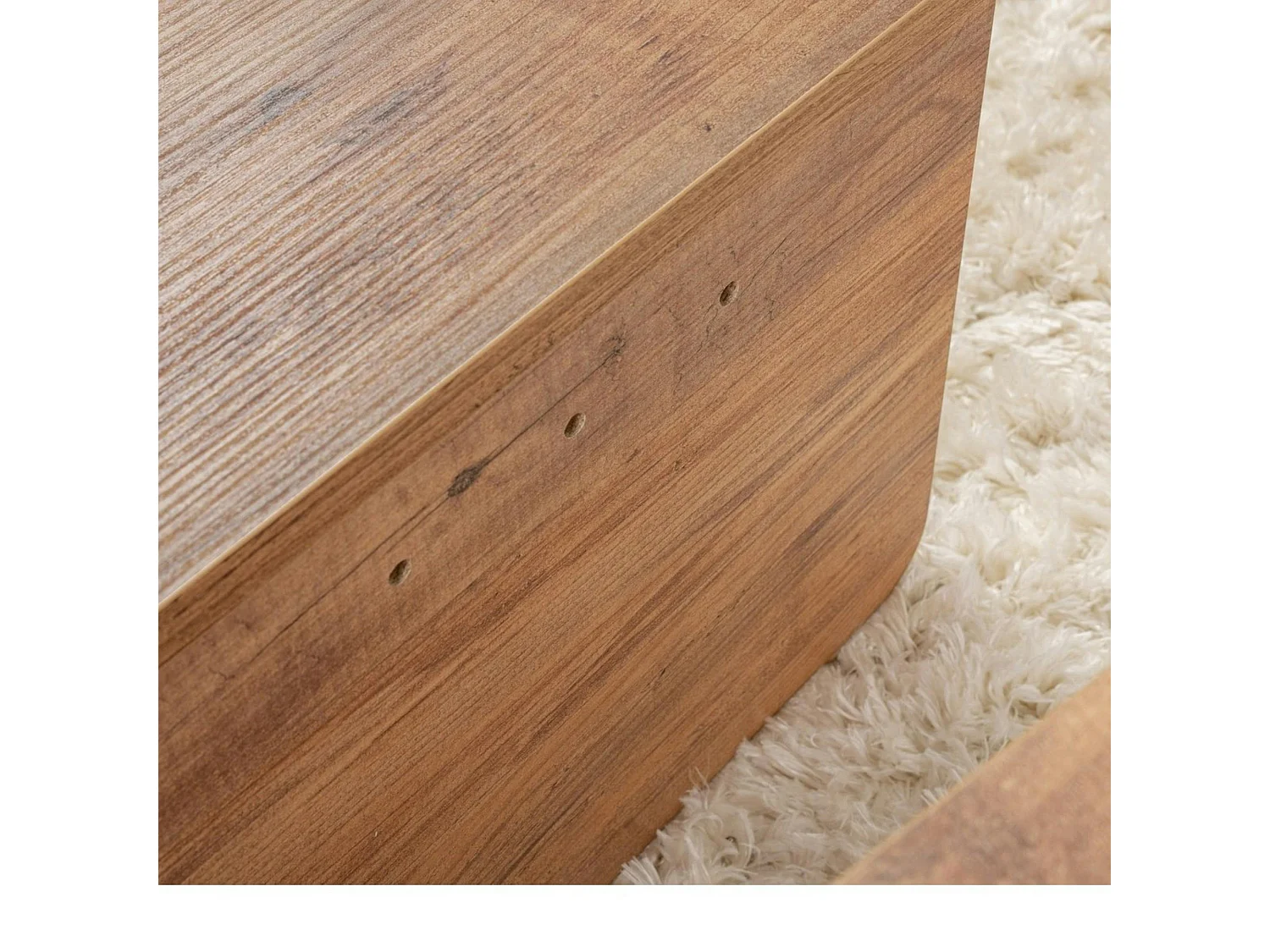 Table basse moderne effet bois de pin - 2 hauteurs MARFA