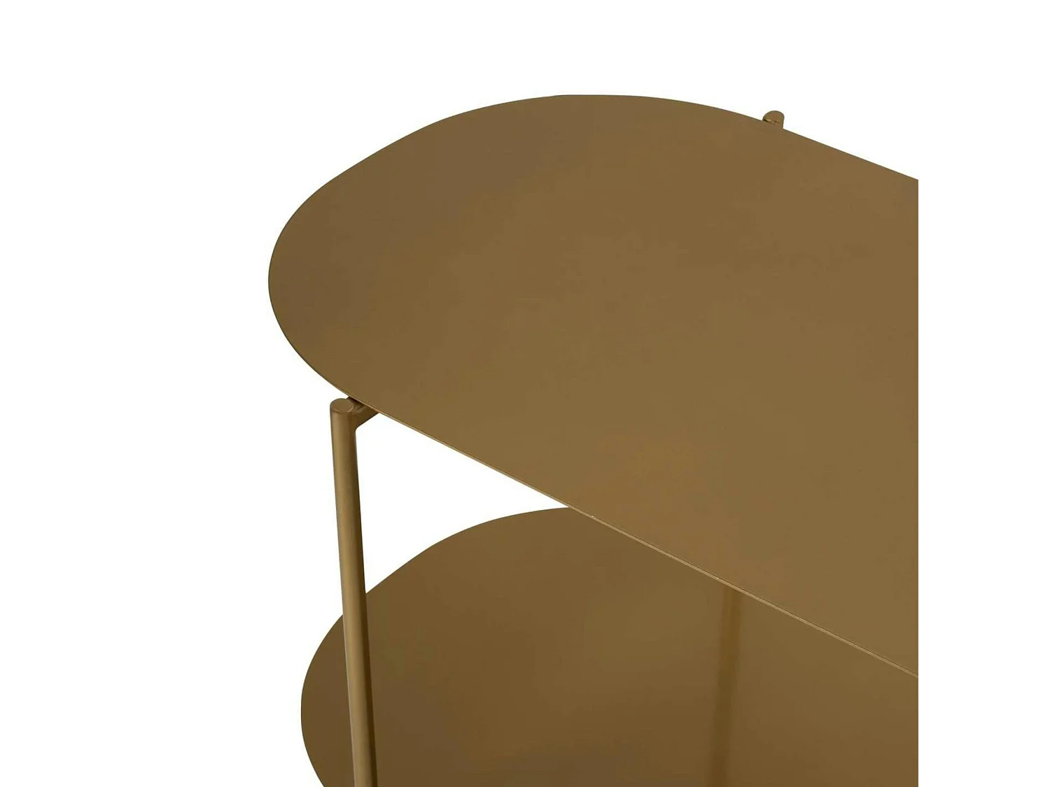 Table basse double plateau dorée - forme ovale SFAX