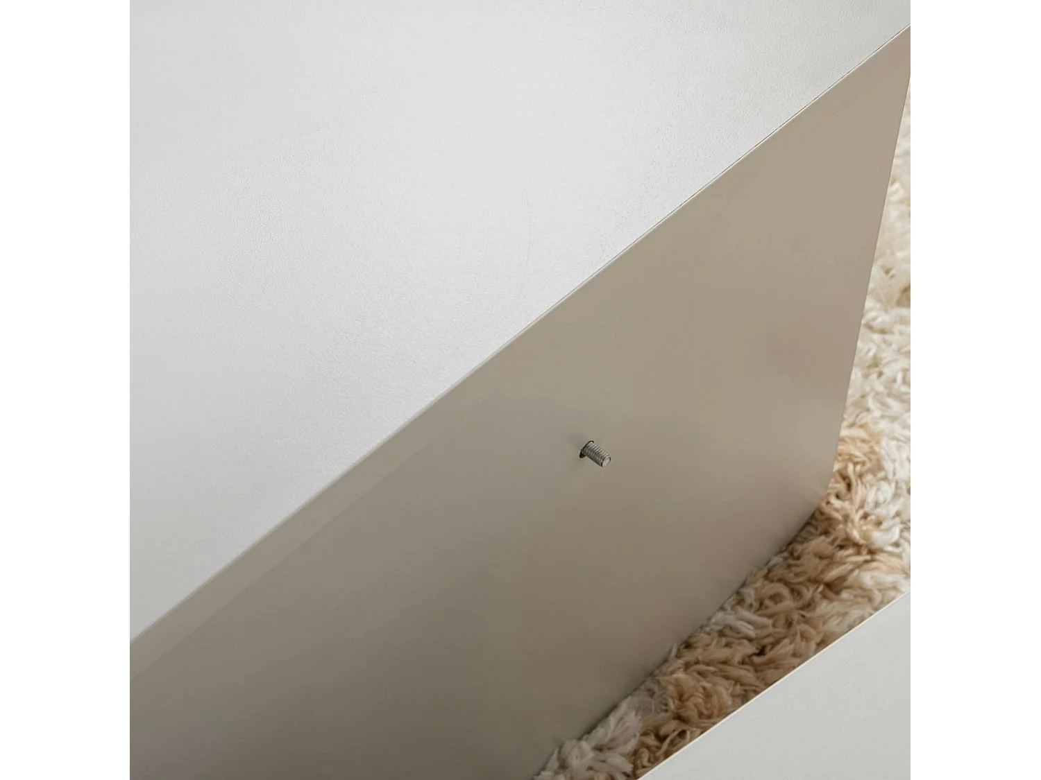 Table basse moderne grise effet laqué - 2 hauteurs MARFA