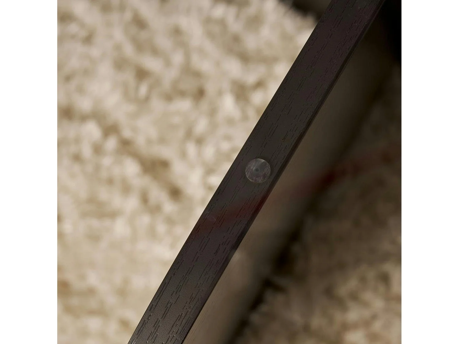 Table basse verre fumé - pied en croix effet bois noir SALTA