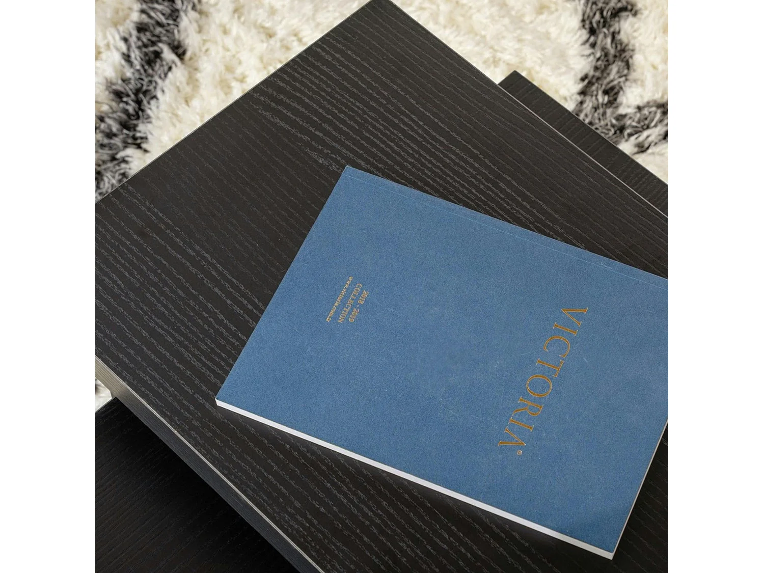 Table basse gigogne design – effet bois noir (3 pièces) MARFA