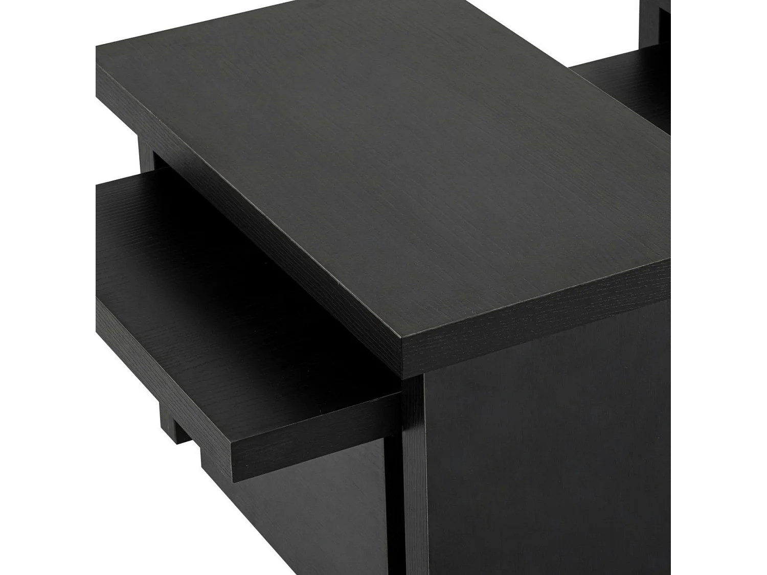 Table basse gigogne design – effet bois noir (3 pièces) MARFA