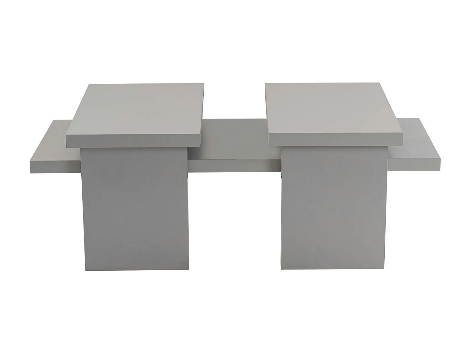 Table basse gigogne design – effet gris laqué (3 pièces) MARFA