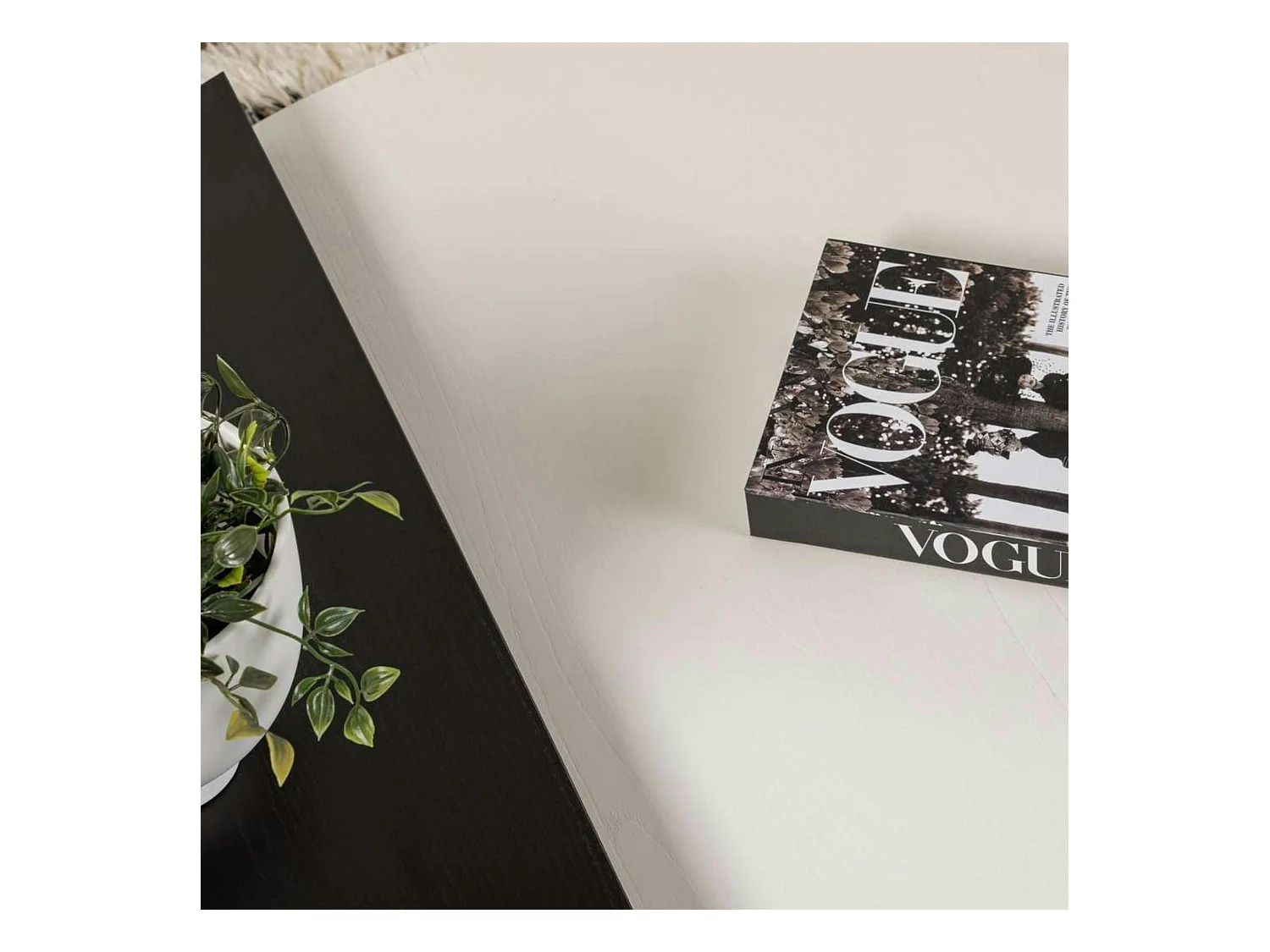 Table basse moderne noire & blanche - 2 hauteurs MARFA