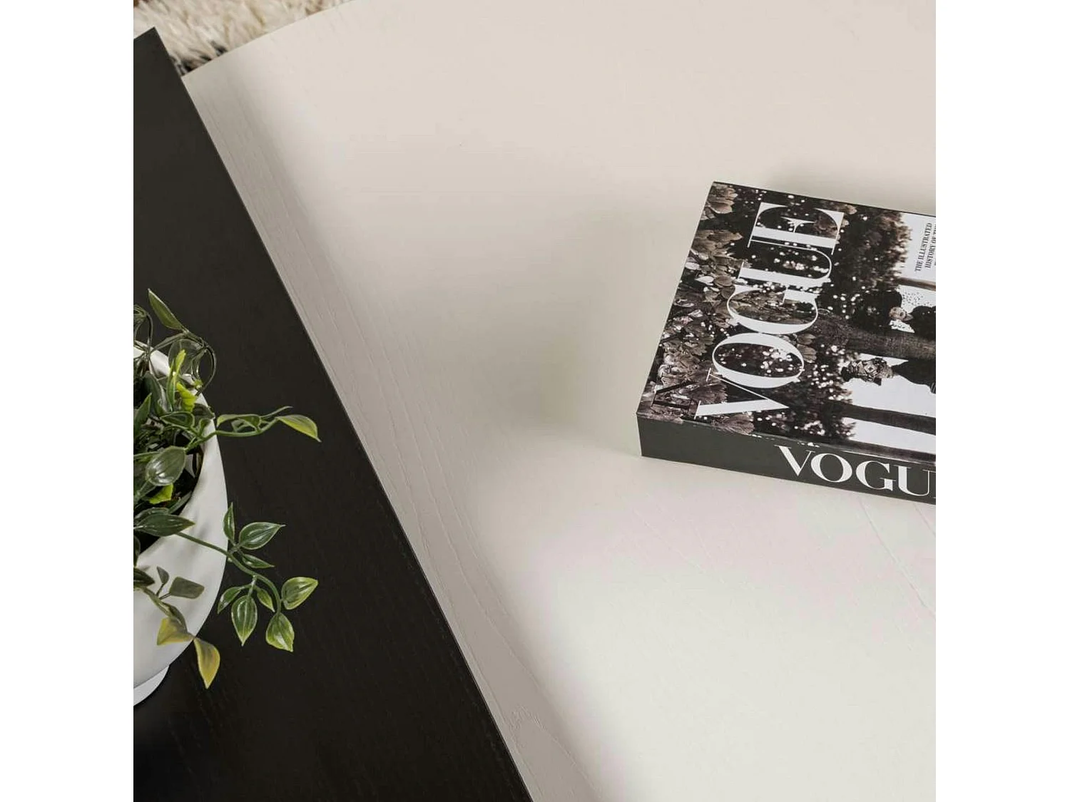 Table basse moderne noire & blanche - 2 hauteurs MARFA