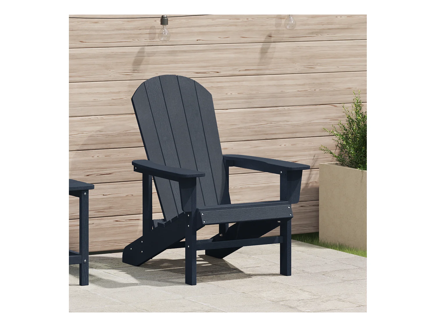 Chaise Adirondack bleu marine 74x82x91 cm HDPE