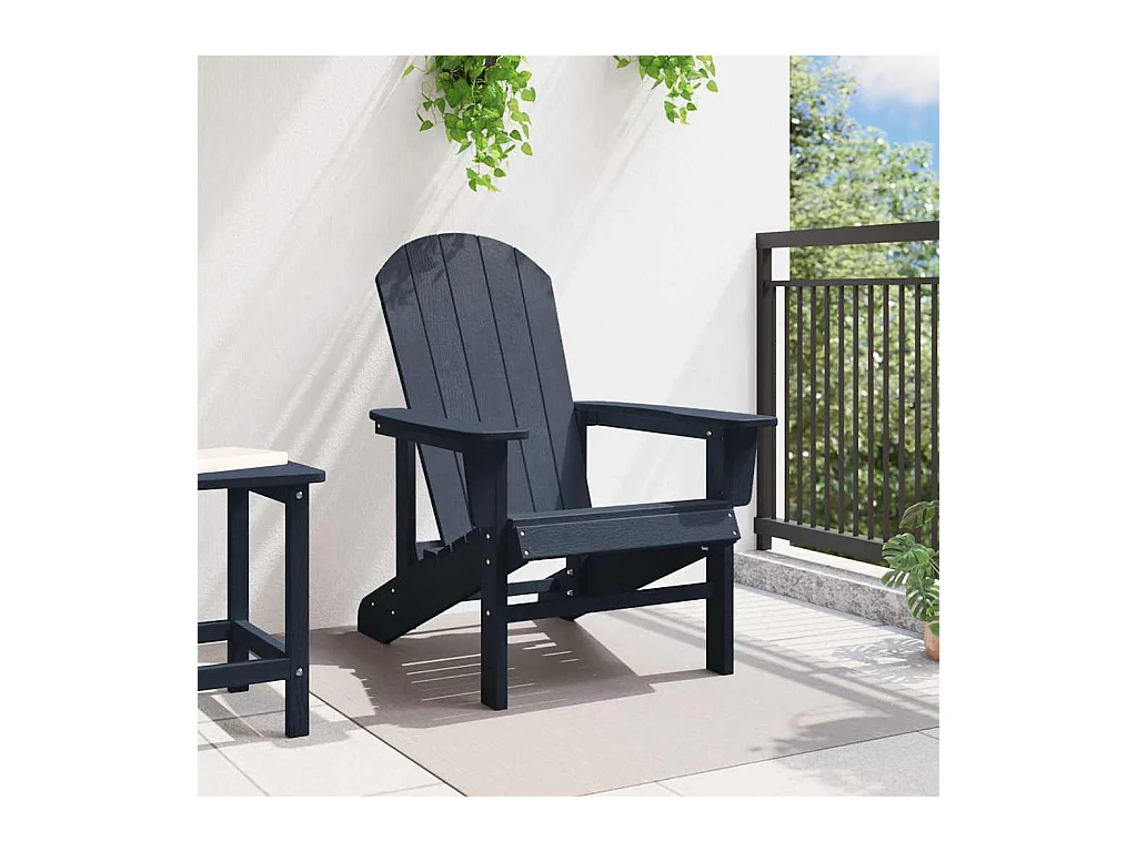 Chaise Adirondack bleu marine 74x82x91 cm HDPE