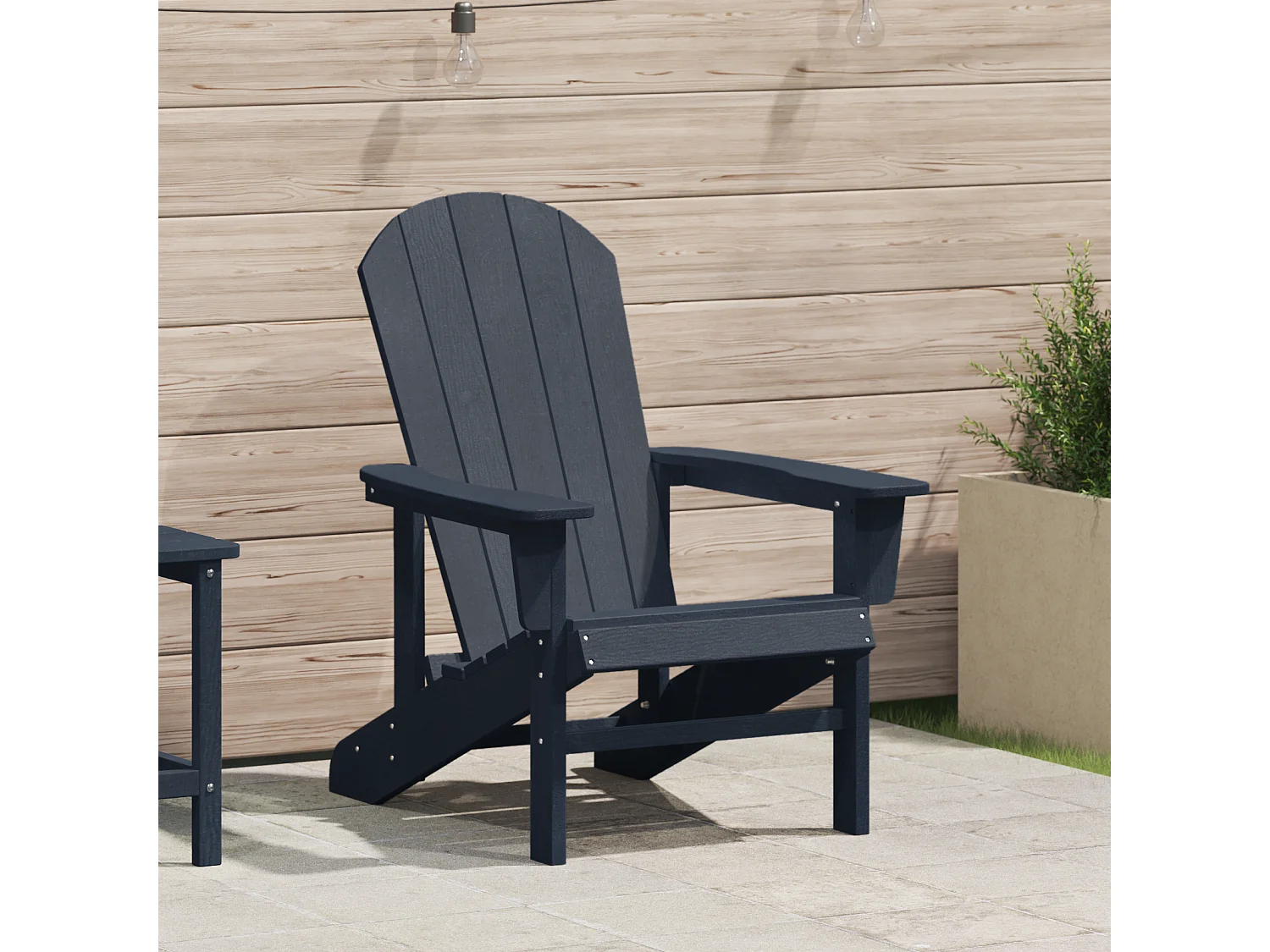 Chaise Adirondack bleu marine 74x82x91 cm HDPE
