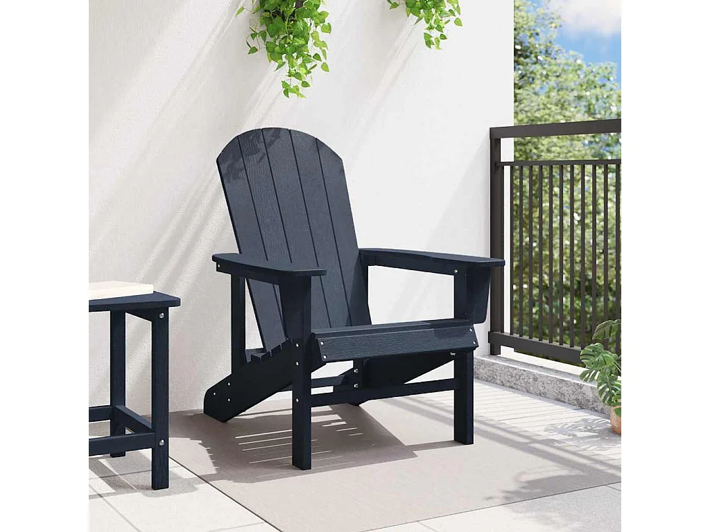 Chaise Adirondack bleu marine 74x82x91 cm HDPE