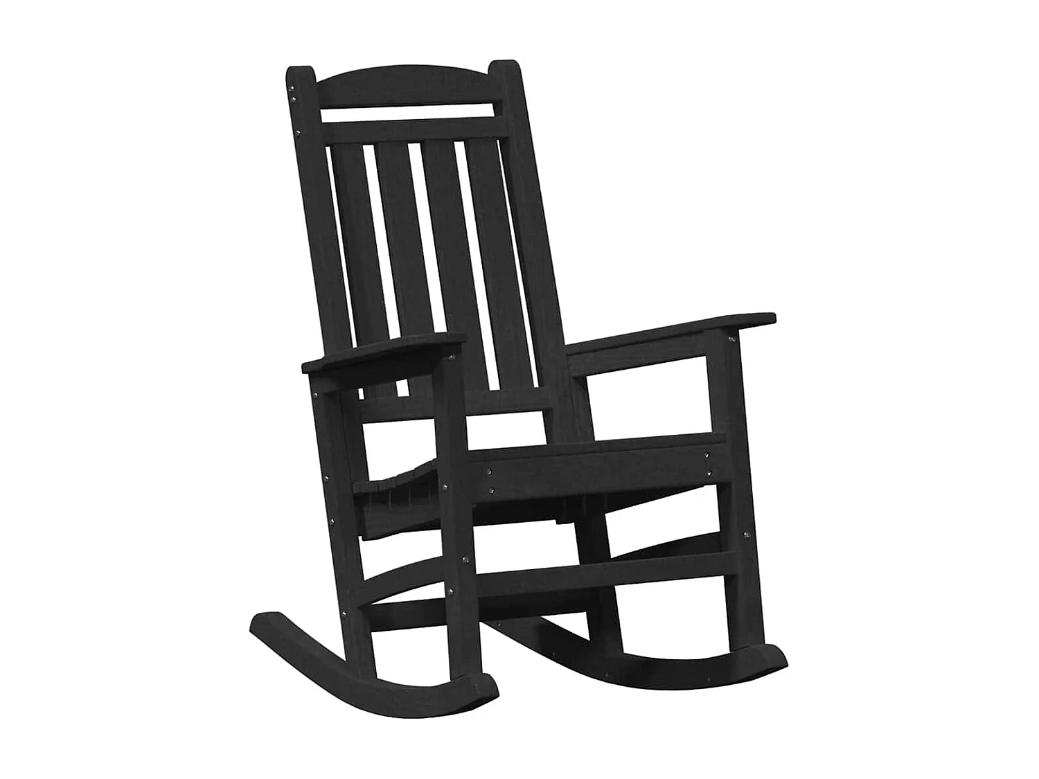 Chaise Berçante de Jardin Noire 70x92x108 cm HDPE