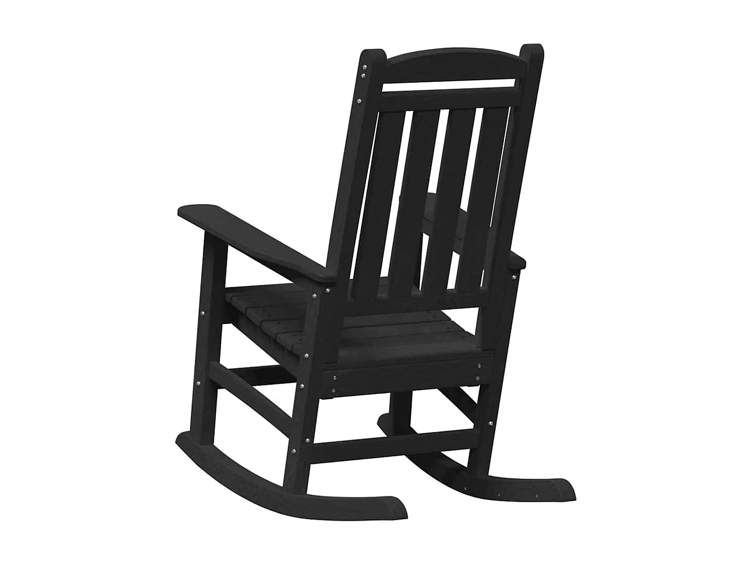 Chaise Berçante de Jardin Noire 70x92x108 cm HDPE