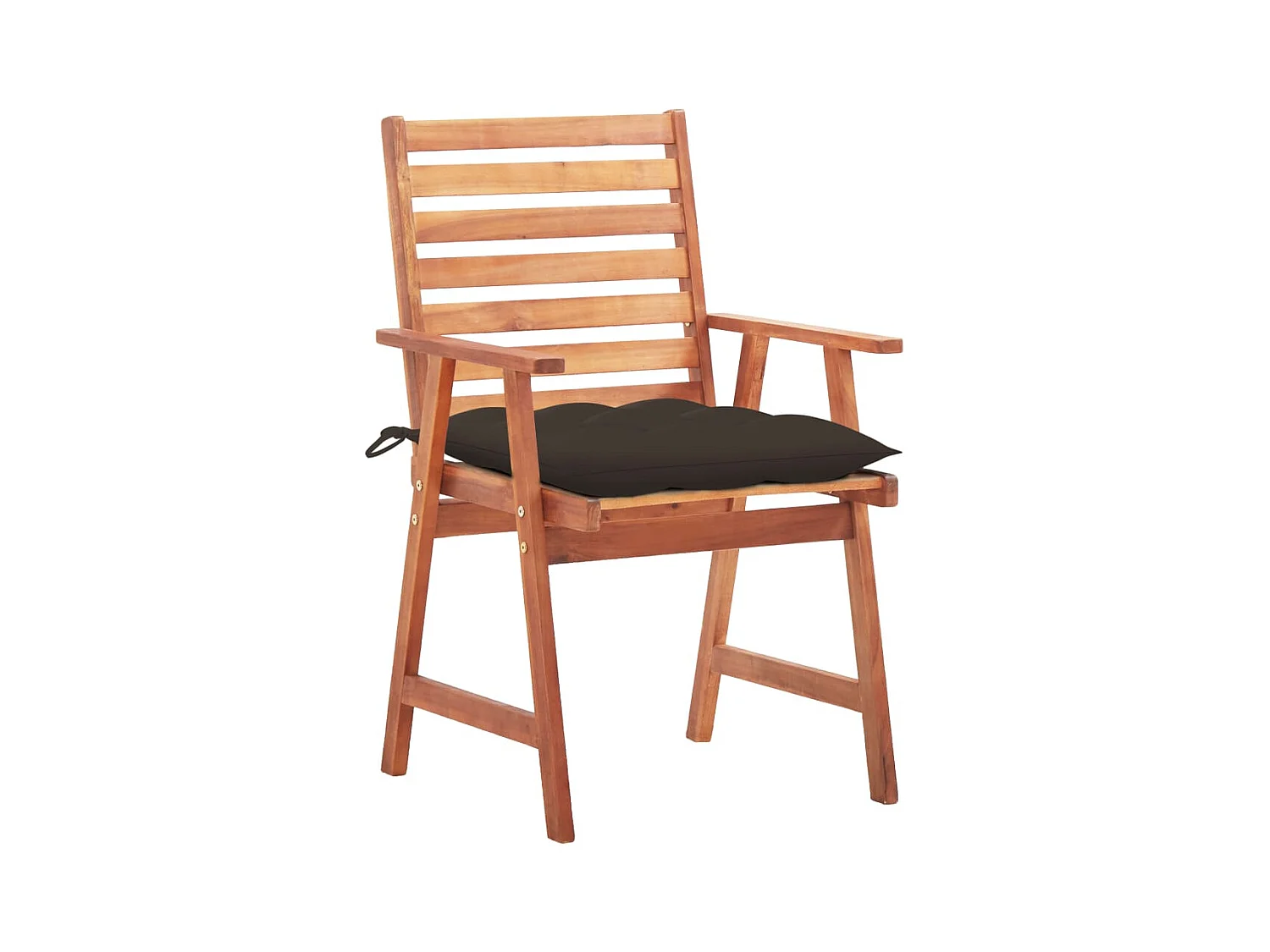 Set van 3 tuinstoelen en kussens van massief acaciahout