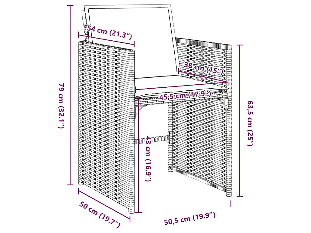 Ensemble de salle à manger de jardin 5 pièces avec coussins gris clair en rattan synthétique