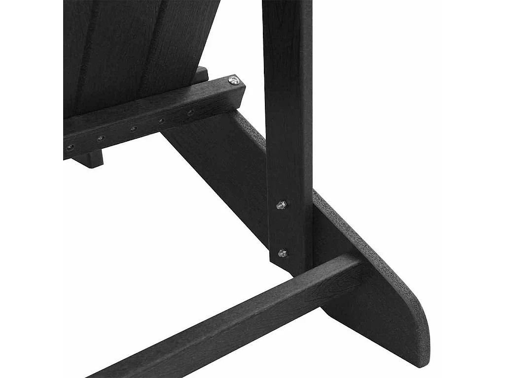 Chaise Adirondack avec repose-pieds noire HDPE
