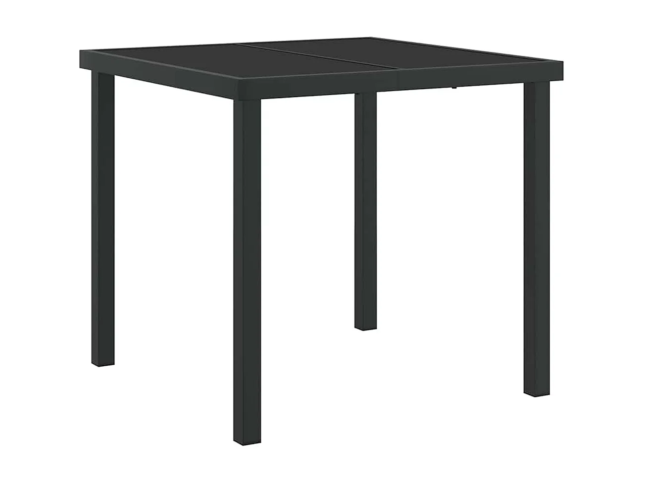 Juego de comedor de jardín de 5 piezas - Ratán sintético negro