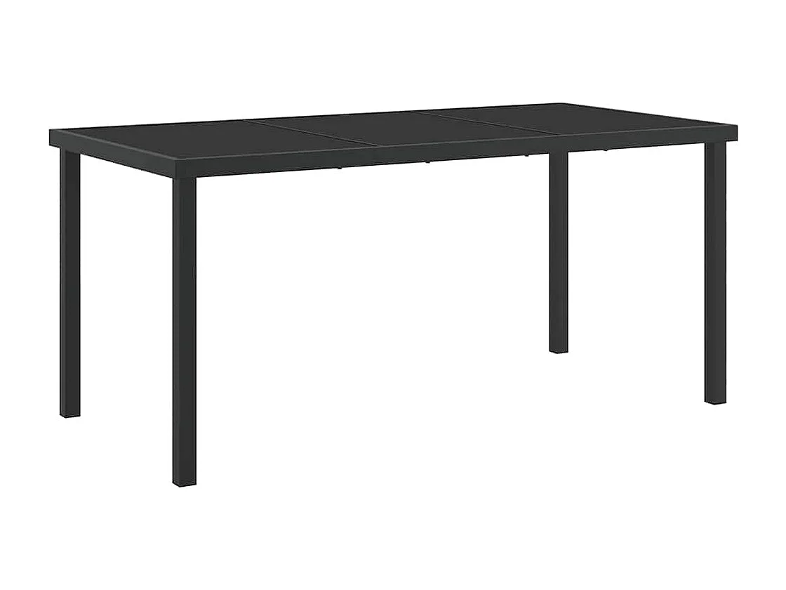 Set da pranzo da giardino 5 pezzi - Polyrattan nero