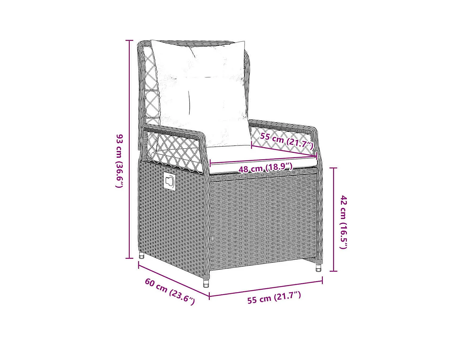 Set de Dîner de Jardin 3 Pièces Gris Clair Poly Rotin