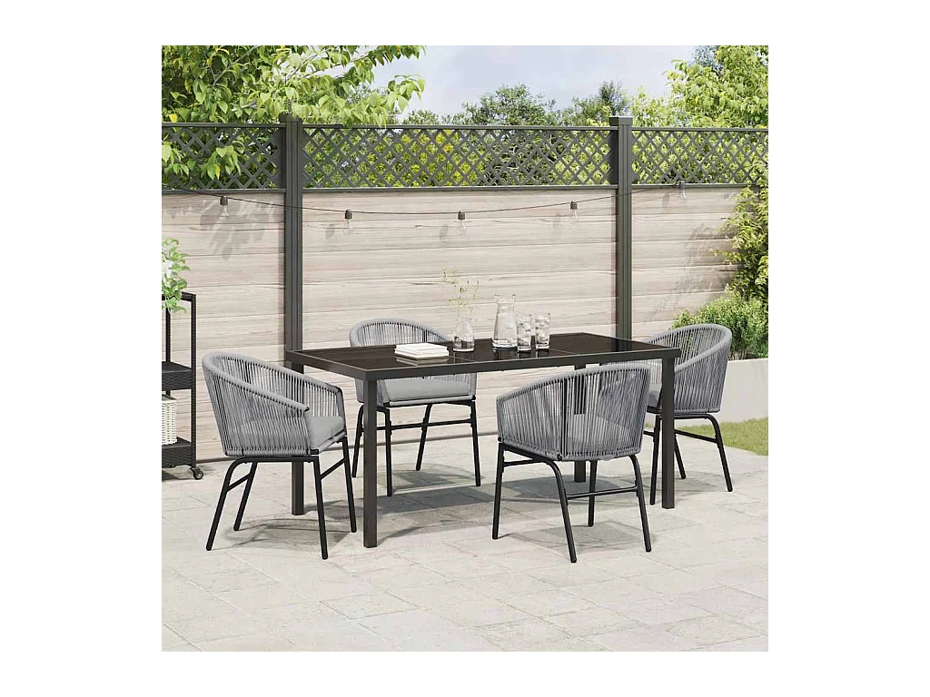 Set da giardino in rattan polygrey da 5 pezzi