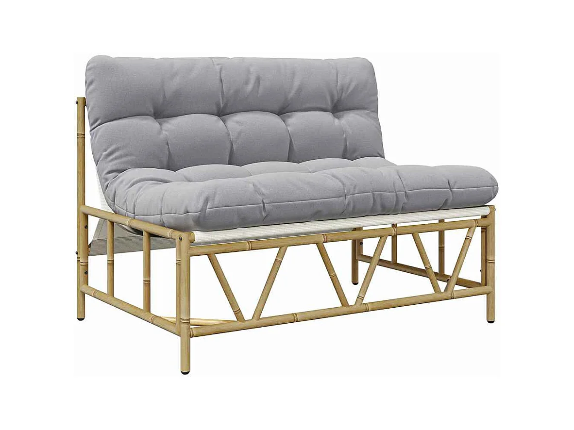 Panca da giardino con cuscino 110x80x71 cm in acciaio