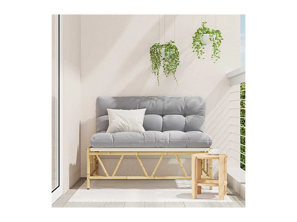 Panca da giardino con cuscino 110x80x71 cm in acciaio