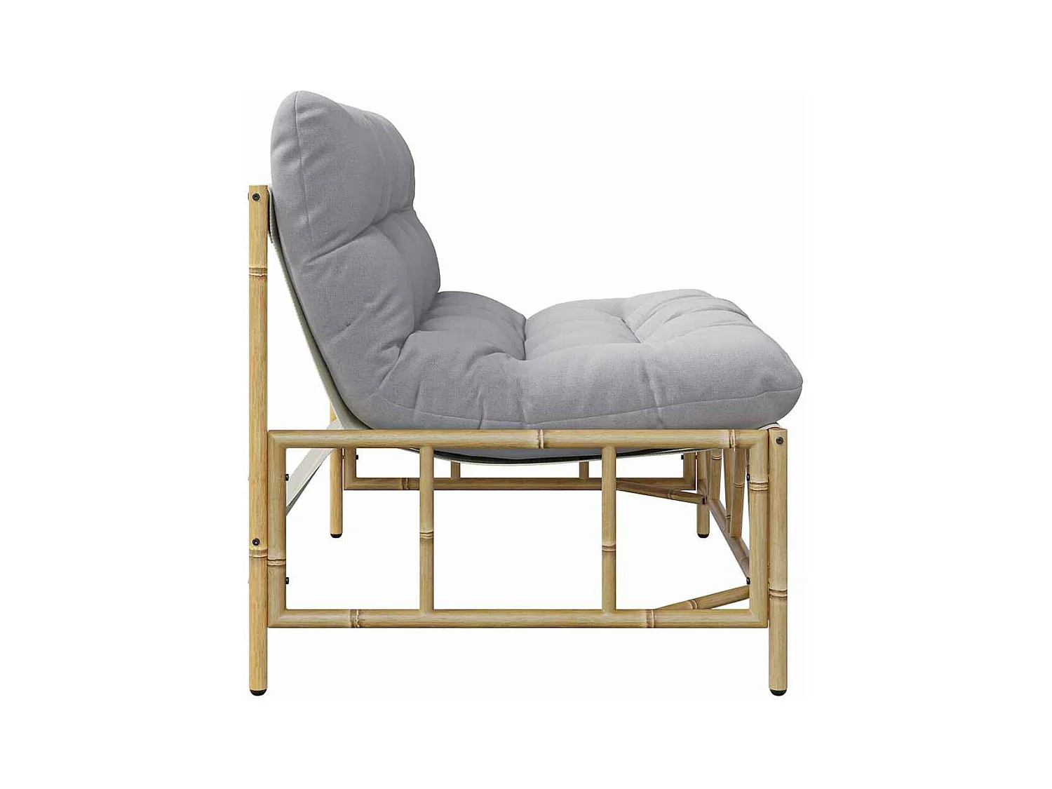 Panca da giardino con cuscino 110x80x71 cm in acciaio