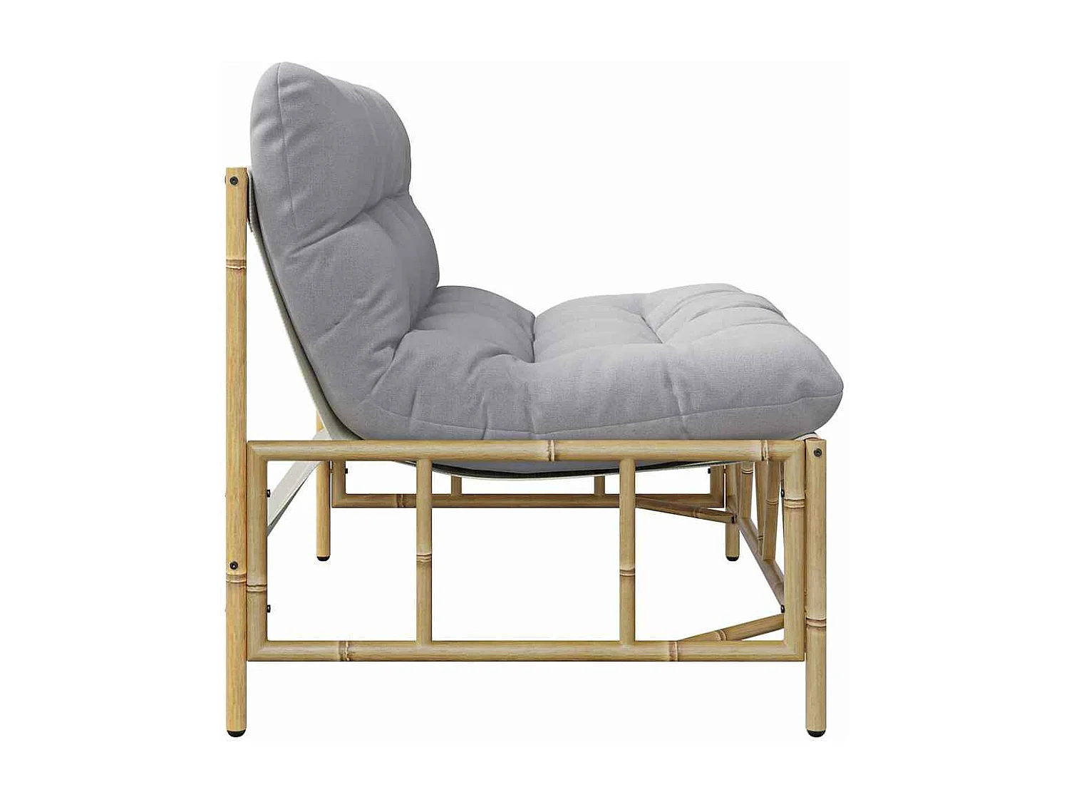 Panca da giardino con cuscino 110x80x71 cm in acciaio