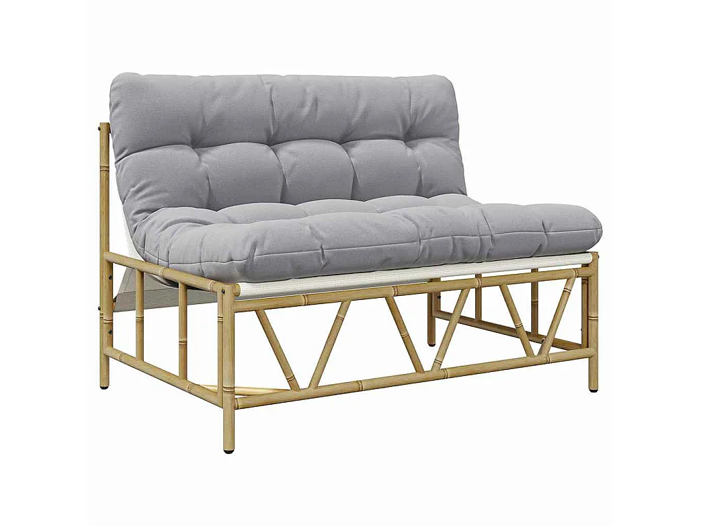 Gartenbank mit Kissen 110x80x71 cm aus Stahl
