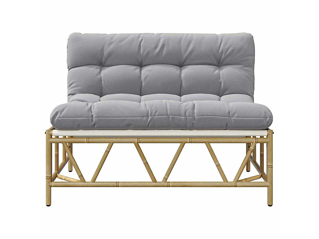 Gartenbank mit Kissen 110x80x71 cm aus Stahl