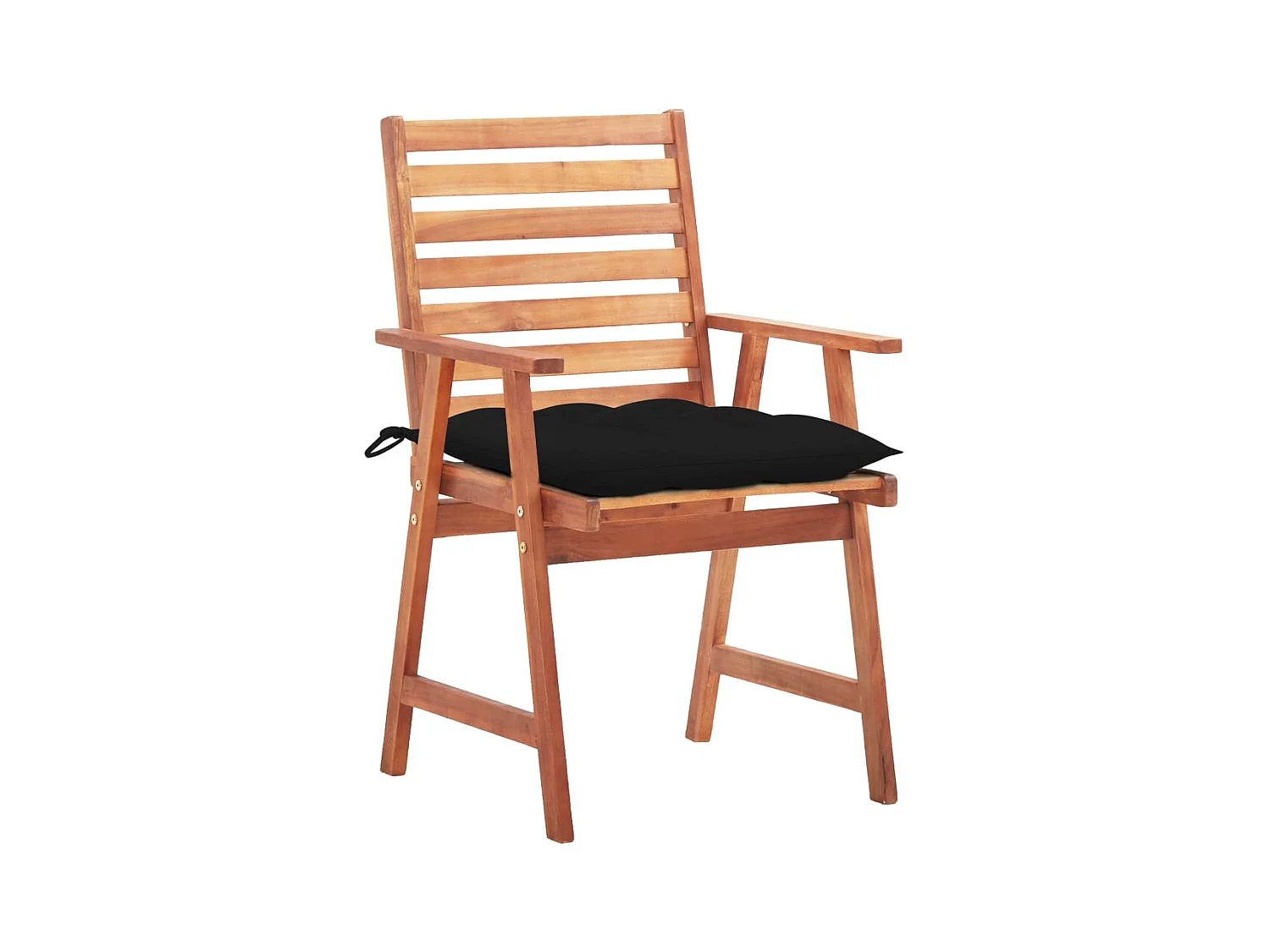 Set van 3 tuinstoelen en kussens van massief acaciahout